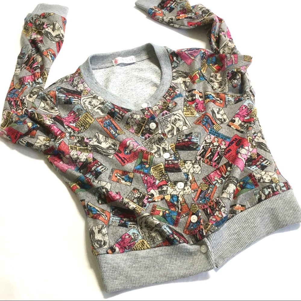 Cute Graphic Cardigan